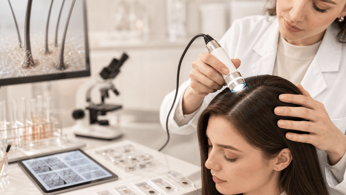 FOLLICA diagnostic de scalp și analiză trichoscopy